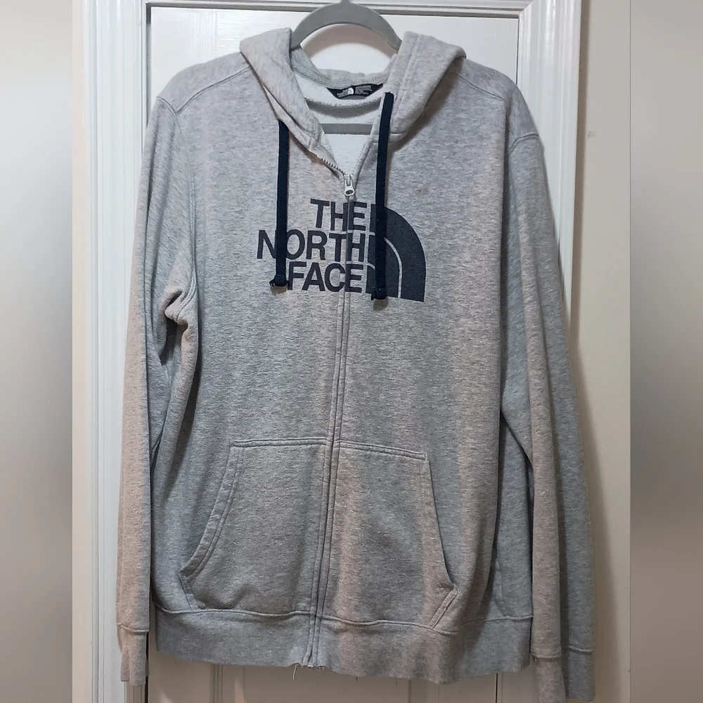 The North Face Gray Navy full Zip Up Hoodie Men's XL